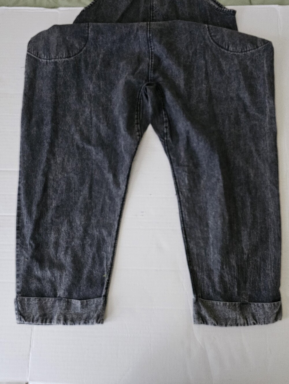 Chelsea & Violet Jumpsuit Size XS Charcoal Oversized Cuffs Adjustable Straps - Picture 9 of 13